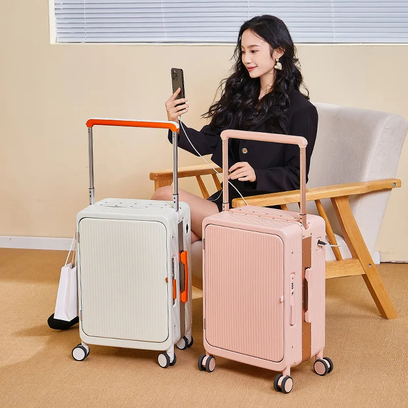 Aluminum Frame Trolley Suitcase