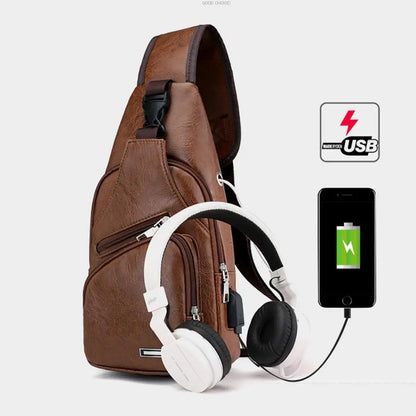 USB Charging Chest Bag